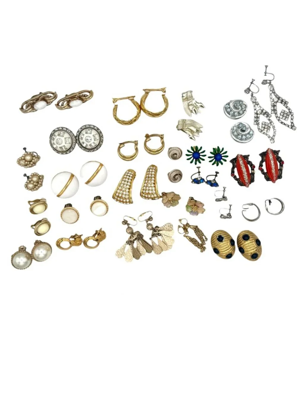 Vintage Clip On Earrings Lot of 24pr Harvest Craft Wear